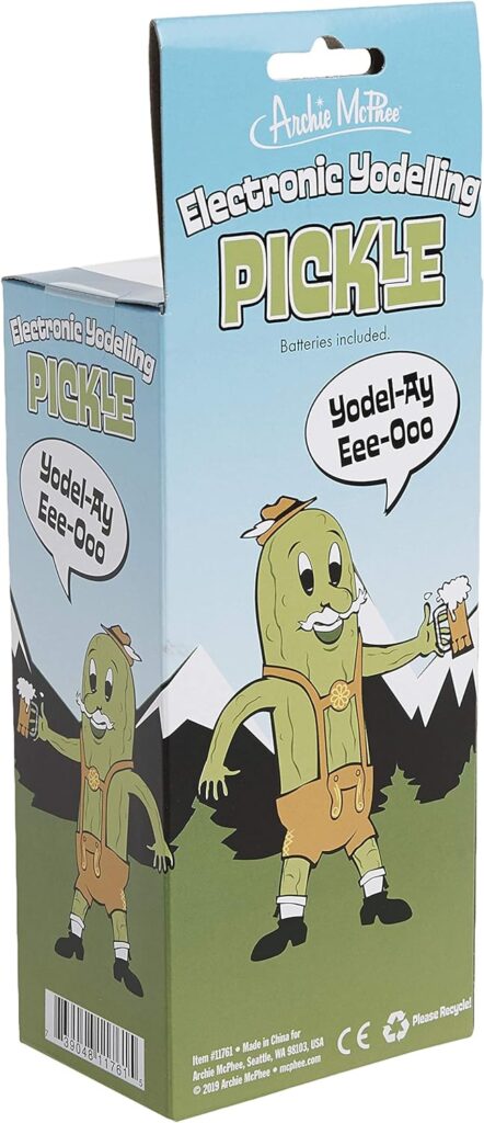 Archie McPhee Yodeling Pickle: A Musical Toy, Fun for All Ages, Great Gift, Hours of Mindless Entertainment, Multi-colored