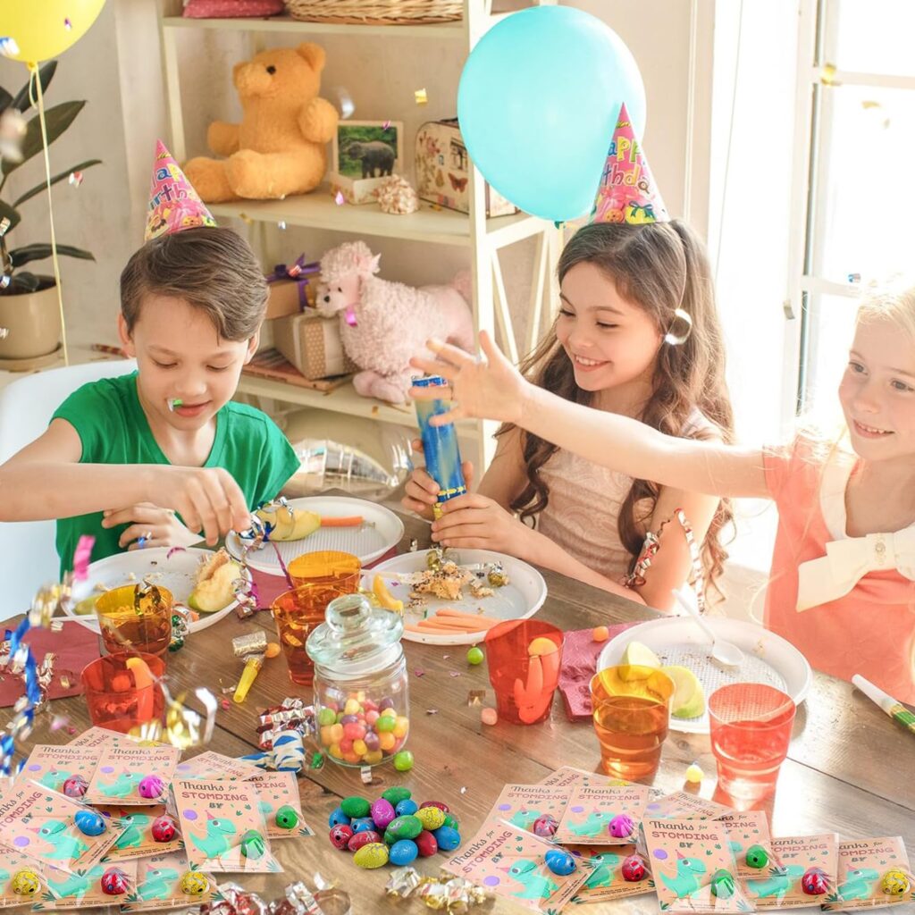 Mepmela Dinosaur Party Favors, 30 Pack Hatching Dinosaur Eggs Card Bulk, Dinosaur Birthday Party Supplies, Funny Party Favor for Kids Boys Girls