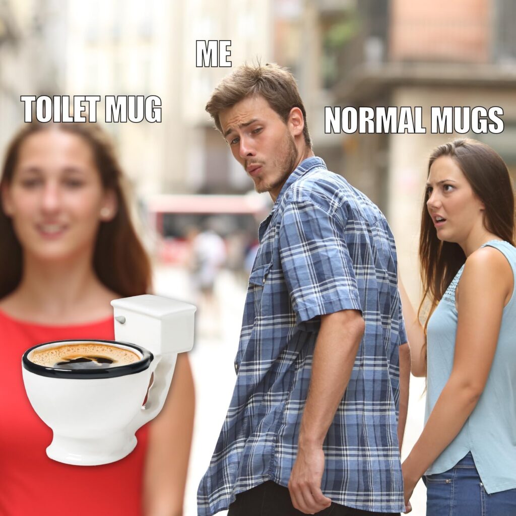 BigMouth Inc Toilet Mug - Funny Coffee Cup for Men, Women - Novelty Toilet Bowl Mug - Hilarious Gag Gift for Holidays, Birthday, Secret Santa Party - Ceramic Bathroom Mug for Home, Office - 12 Oz