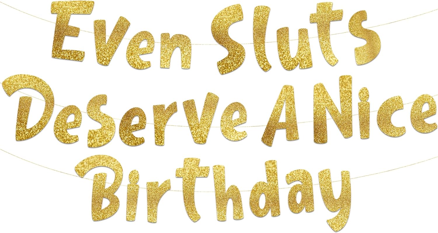 Funny Girls Gold Birthday Glitter Banner Review