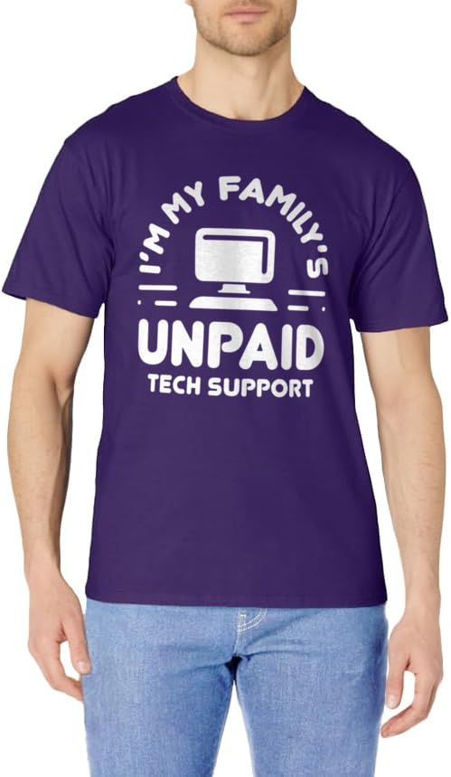 Im My Familys Unpaid Tech Support Funny Computer Engineer T-Shirt