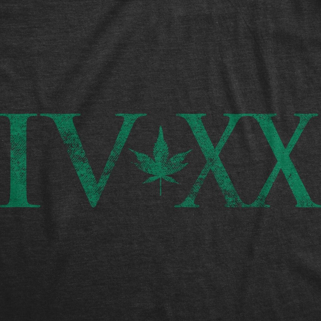 Mens IVXX 420 T Shirt Funny Graphic Weed Tee Cannabis CBD Pot 420 Gift for Stoners