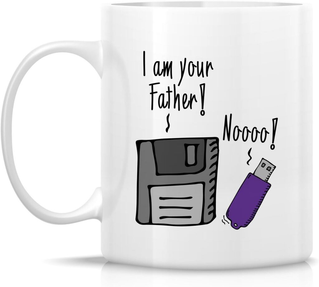 Retreez Funny Technical Tech Support Mug Gift IT Computer Geek Floppy Disk USB Drive 11 Oz Ceramic Coffee Mugs - Sarcasm Appreciation birthday gifts for him her friends coworker colleague sis bro dad